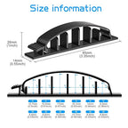 XHF 30pcs Adhesive Cable Wire Clips Black, Outdoor Cable Management Wire - Image 2