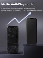 2 Pack Matte Screen Protector for iPhone 13/13 Pro/14-6.1 Inch, - Image 3