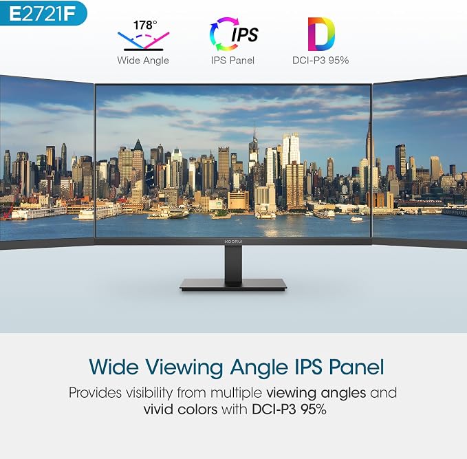 KOORUI 27 Inch QHD IPS Ultra-Thin Computer Gaming Monitor, 100Hz Refresh Rate - Image 6
