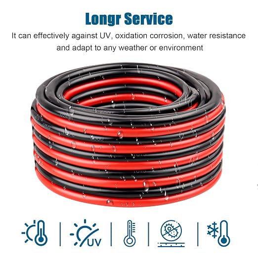 6 Gauge Wire 2 Conductors Copper Wire, 6 AWG Battery Cable Oxygen Free Copper - Image 7