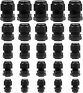25 Pcs Nylon Cable Glands, PG7 PG9 PG11 PG13.5 PG16 Strain Relief Cable Cord by Kyuionty