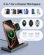 2025 Wireless Charger for Apple and Android Charging Station, 3 in 1 Fast Max - Image 2