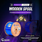 Cat6A Plenum Cable 1000ft Blue | 100% Solid Bare Copper 750MHz, PoE++ 23AWG 4 - Image 5