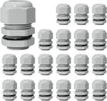 20 Pcs 3/4" NPT Nylon Cable Glands, IP68 Waterproof Adjustable Cord Grip Cable by Bonsicoky