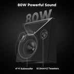 BUGANI Bluetooth Speaker Loud 80W, Waterproof Large Bluetooth Speaker Subwoofer - Image 3