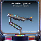 RGB Gaming Monitor-arm for Flat/Ultrawide/Curved Monitors 32 to 60 inch - Image 3