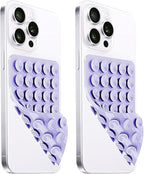 2 Pack Silicone Suction Cup Phone Case Mount Double Sided, Hands-Free Strong by LvShuLiangPin