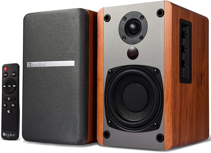 SINGING WOOD BT25 Bluetooth Active Bookshelf Speakers for by SingingWood
