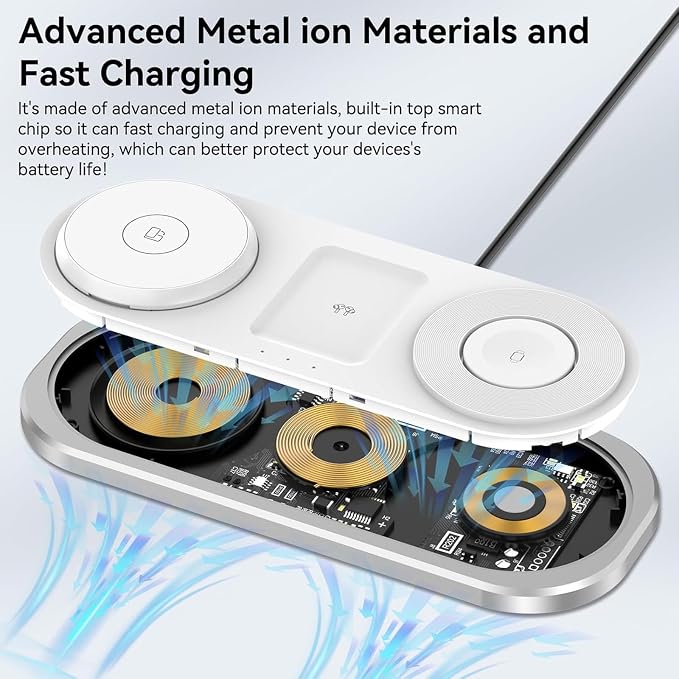 3 in 1 Wireless Charger for iPhone, Foldable Charging Station for Magsafe for - Image 7
