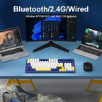 Merdia Wireless Mechanical Keyboard, Triple Mode 2.4G/USB-C/BT Gaming Keyboards - Image 3