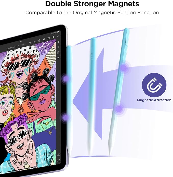 Stylus Pencil for iPad 2018-2024, 15Mins Fast Charge, Palm Rejection, Tilt - Image 7