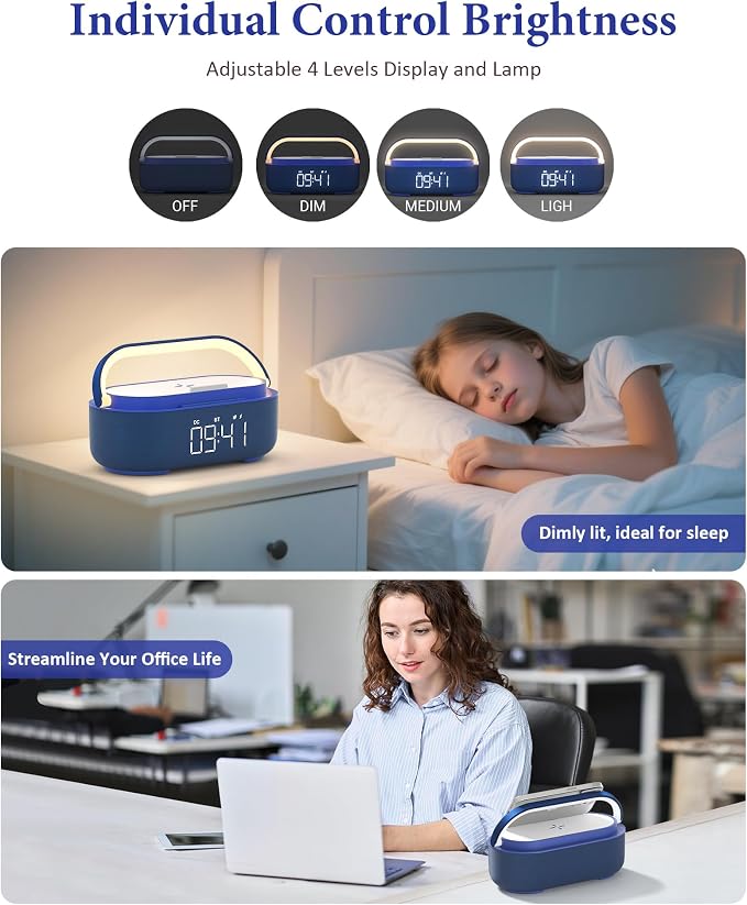 COLSUR 6-in-1 Bluetooth Speaker Alarm Clock - Image 6