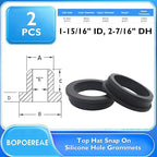 2 Pcs 2-7/16" Drill Hole, 1-15/16" ID Silicone Rubber Grommets - Image 9