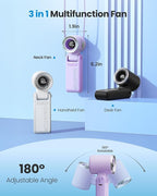 Gaiatop Portable Handheld Mini Fan, 21 Working Hours 6 Speeds, Rechargeable - Image 4