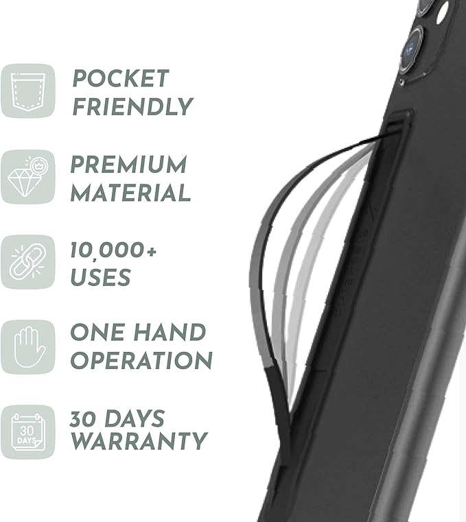 Phone Grip, Ultra Thin Cell Phone Grips Finger Holder Kickstand - Image 7