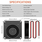 2Packs Wathai DC Blower Fan 4010 Radial Cooling Fan 5V 2 Pin DC 40mm x 10mm - Image 2