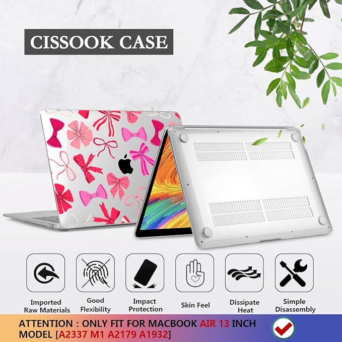 CISSOOK Compatible with MacBook Air 13 inch Case 2022 2021, 2020-2018 Release - Image 6