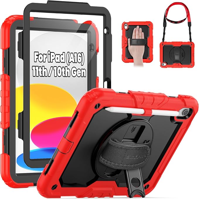 SEYMAC for iPad 11th/10th Generation Case 2025/2022, Sturdy Heavy Duty by SEYMAC