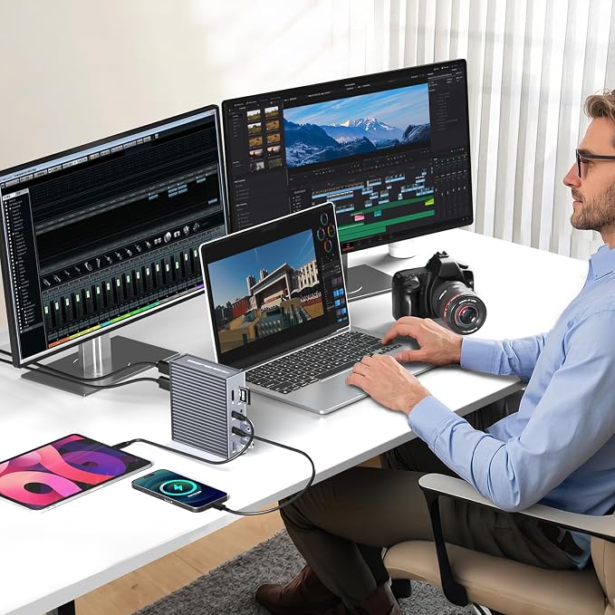 ACASIS USB C Docking Station Dual Monitor, 16-in-1 Laptpop Docking Station - Image 8