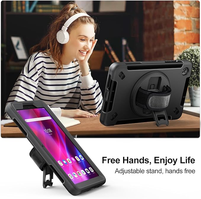 Junfire Shockproof Case for Lenovo Tab M8 4th Gen 2023, Heavy Duty Rugged Case - Image 3