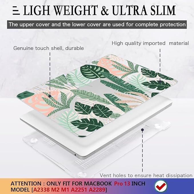 CISSOOK Palm for MacBook Pro 13 inch Case 2025-2020 Release M2 Chip A2338 M1 - Image 4