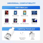 USB C to Lightning Headphone Audio Adapter, 3-in-1 Type C Male to Female - Image 4
