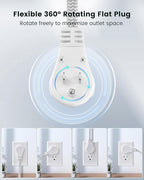 SURAIELEC 6FT Flat Extension Cord - Image 3