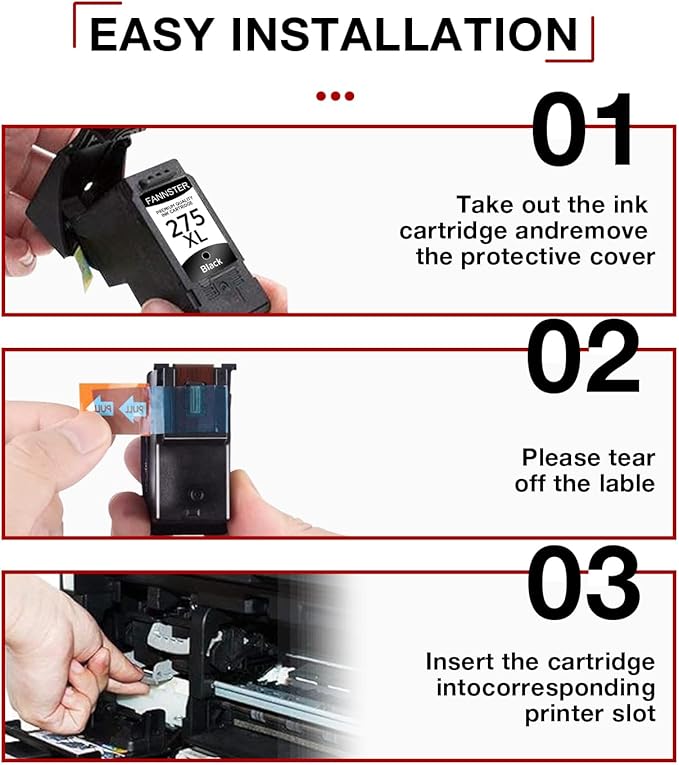 275XL Black Remanufactured Ink Cartridge Replacement - Image 3