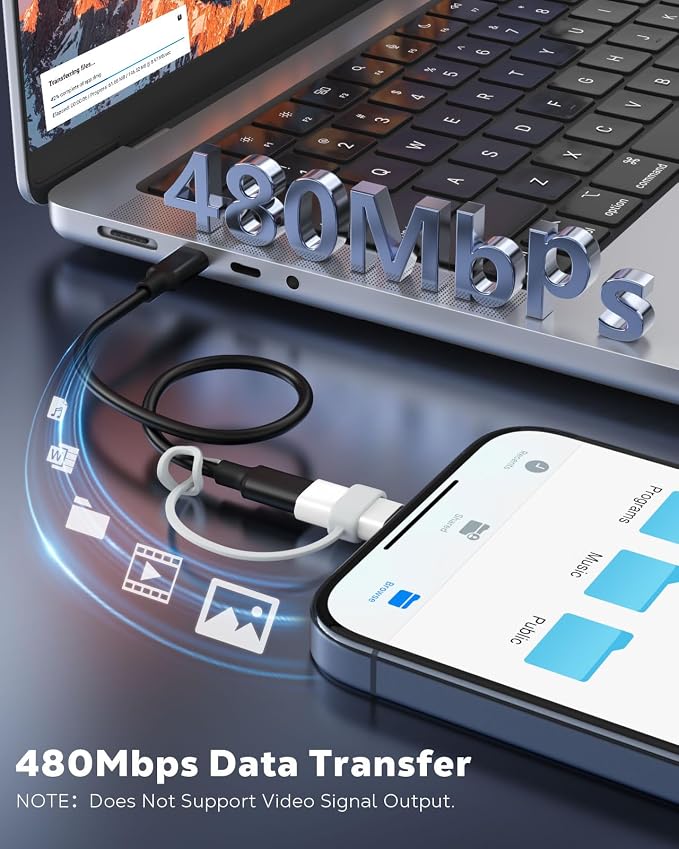 MoKo Lightning to USB C Adapter 2Pack, NOT - Image 4