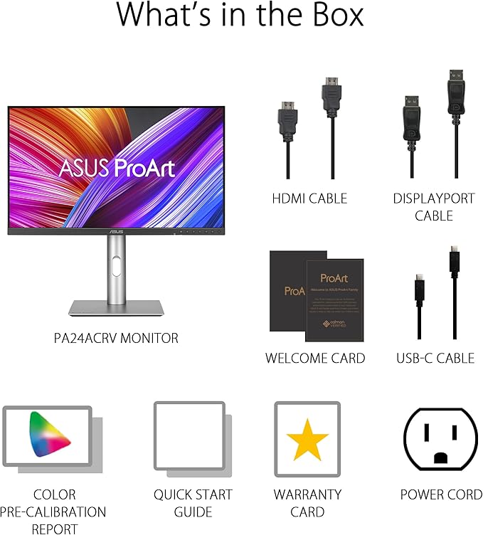 ASUS ProArt Display 24” 1440P Professional Monitor – IPS, Pre-Calibrated - Image 7