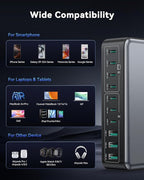 480W USB C Charger Block, Rocoren 10-Ports USB C Charging Station - Image 7