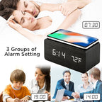 OCT17 Alarm Clock with Qi Wireless Charging Pad Compatible with iPhone Samsung - Image 8