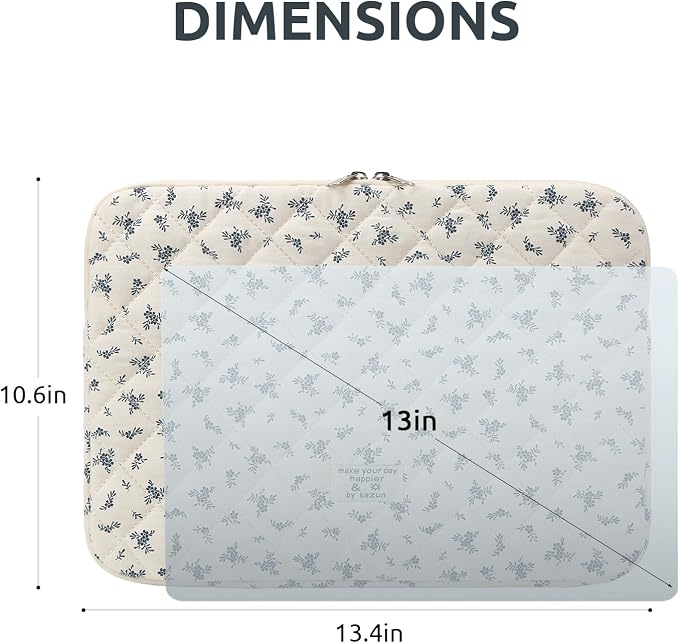 Puffy Laptop Sleeve 13-15.6 Inch Cute Quilted Laptop Protective Case Padded - Image 7