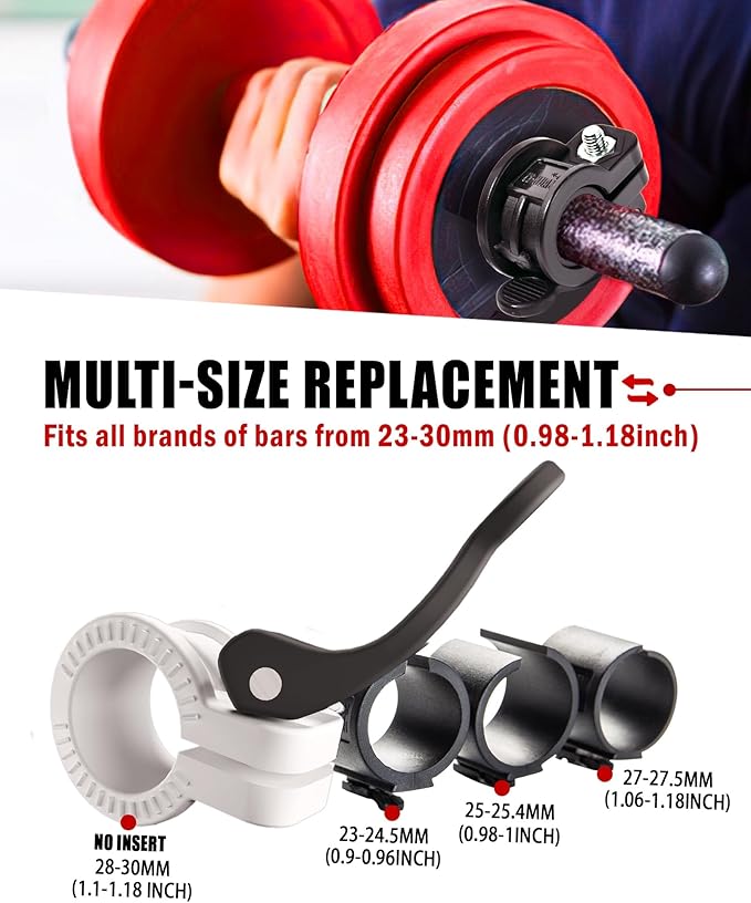 Narrow Barbell Clips 2.5cm Width - Image 2