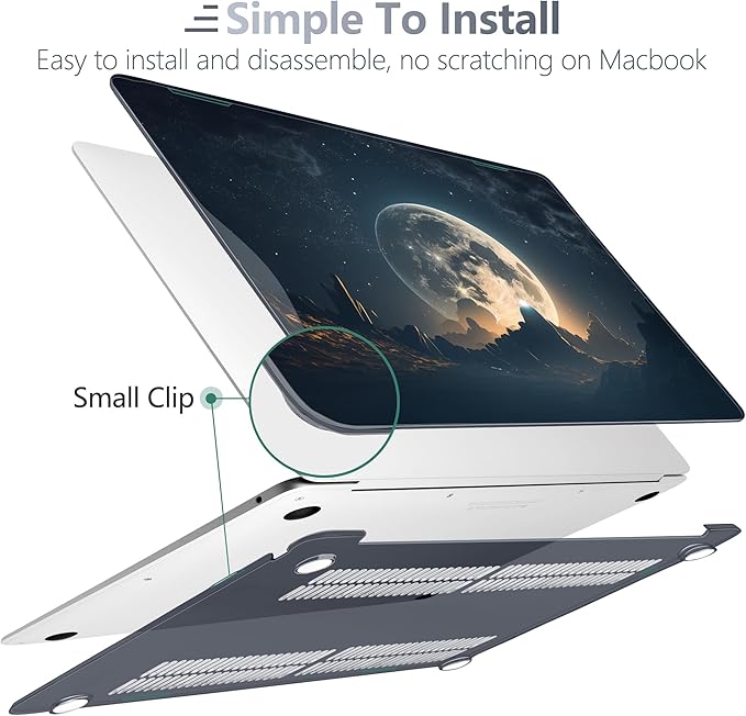 Batianda Case for M1 MacBook Air 13 Inch Model A2337 A2179 A1932 2021 2020 2019 - Image 4