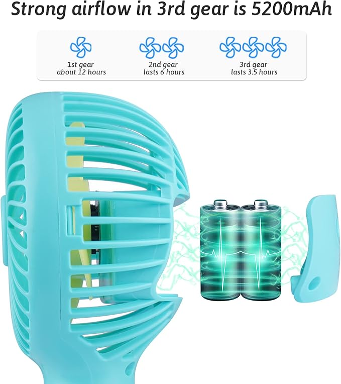Portable Stroller Fan Personal rechargeable USB Fans - Image 2