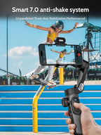 3-Axis Gimbal Stabilizer for Smartphone w/RGB Magnetic Fill Light Phone Gimbal - Image 3