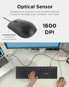 Lenovo 305 USB-C Wired Keyboard & Mouse Combo, Spill-Resistant, Narrow Border - Image 4