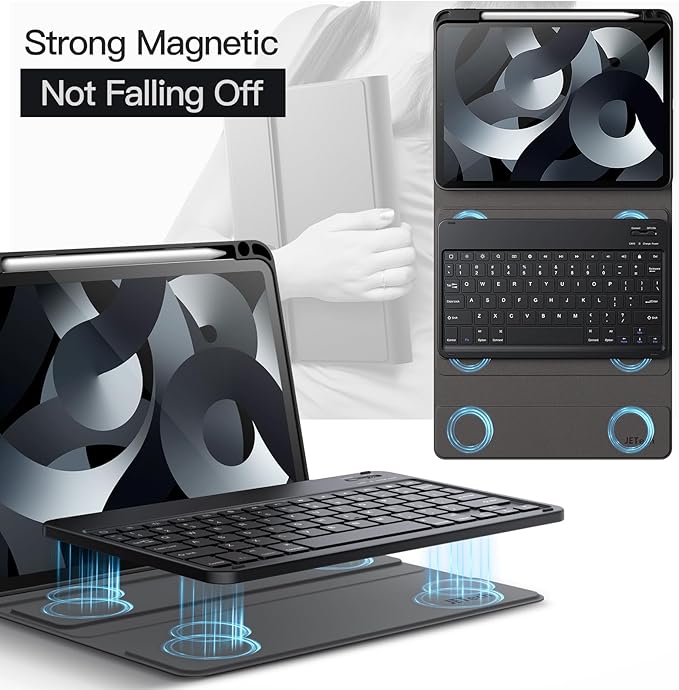 JETech Keyboard Case for iPad Air 11-Inch M3/M2, iPad Air 5th/4th - Image 4