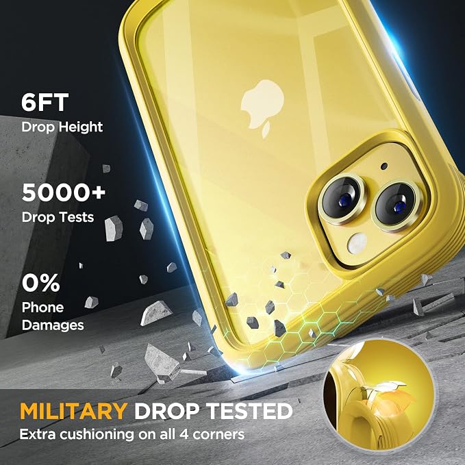 Miracase Glass Series for iPhone 14 Case 6.1 inch, Full-Body Protective Bumper - Image 4