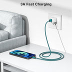 Elebase USB C Car Charger Cable 3 Pack 1.5/3.3/6.6FT, USBC Charging Cord - Image 5