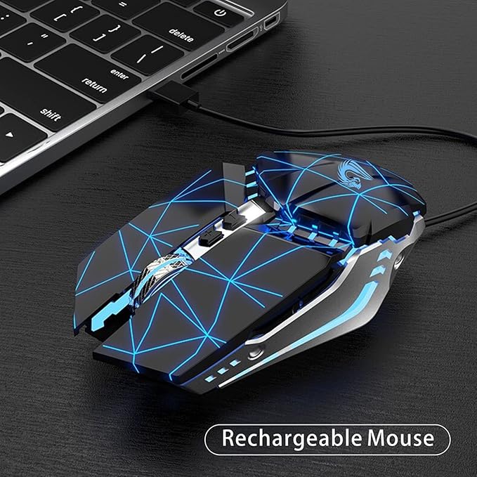 TENMOS T12 Wireless Gaming Mouse Rechargeable, 2.4G Silent Optical Wireless - Image 5