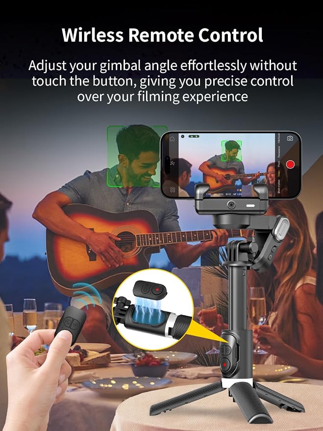 Gimbal Stabilizer for Smartphone, 4 in 1 Phone Gimbal w/360° Rotation for - Image 5