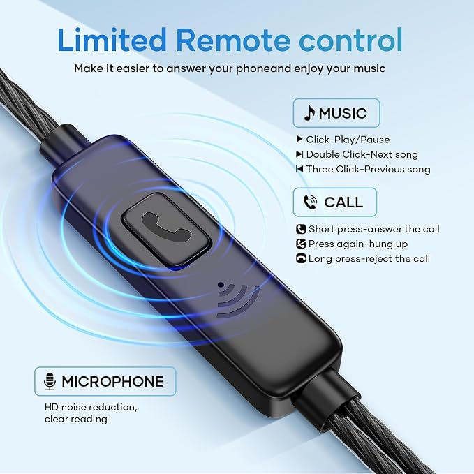 USB C Earbuds with Microphone 5 Pack, in-Ear Wired Headphones with Noise - Image 5