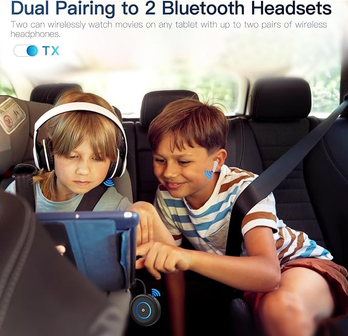 Bluetooth 5.3 Transmitter for TV/Airplane, 2-in-1 Bluetooth Transmitter - Image 5
