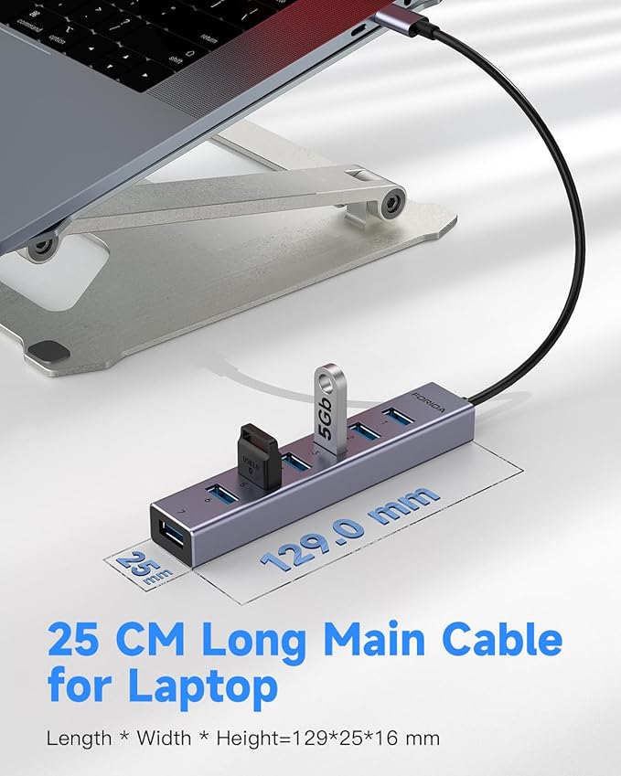 FORIDA USB C to USB Hub, 8 Ports USBC HUB - Image 5