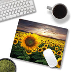 Sunflower Mouse Pad, Floral Square Mouse Pads Gift - Image 4