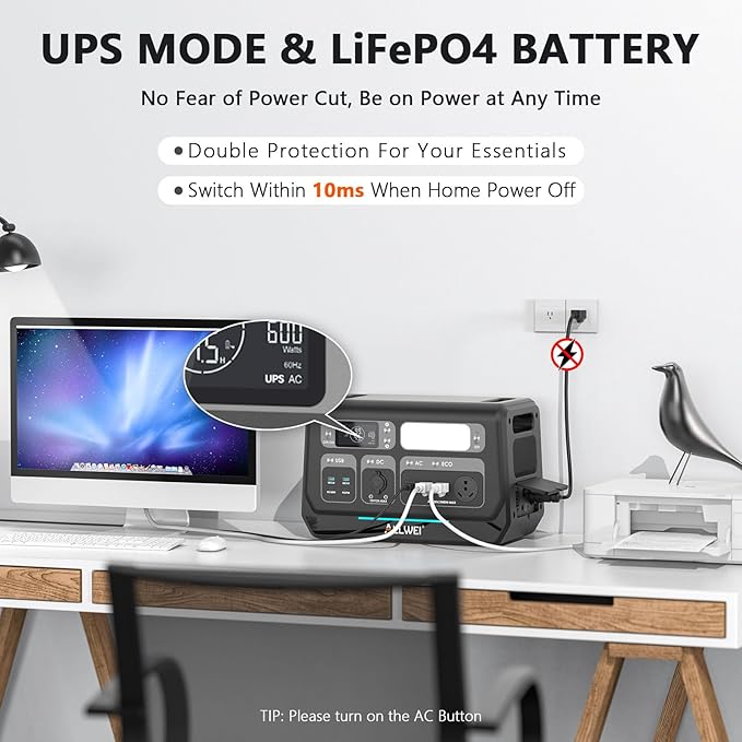 ALLWEI LiFePO4 Solar Generator 2400W - Image 5