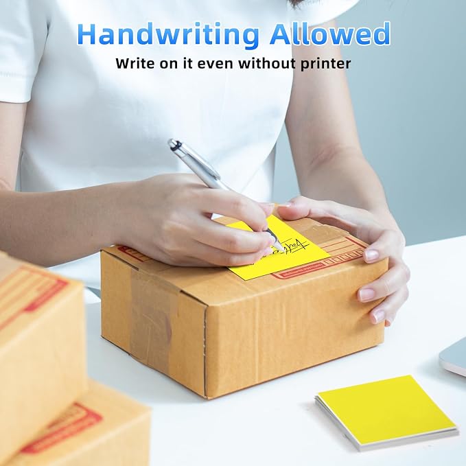 4x6 Thermal Labels, 1 Packs of 500 4x6 Fold Labels Yellow - Image 3