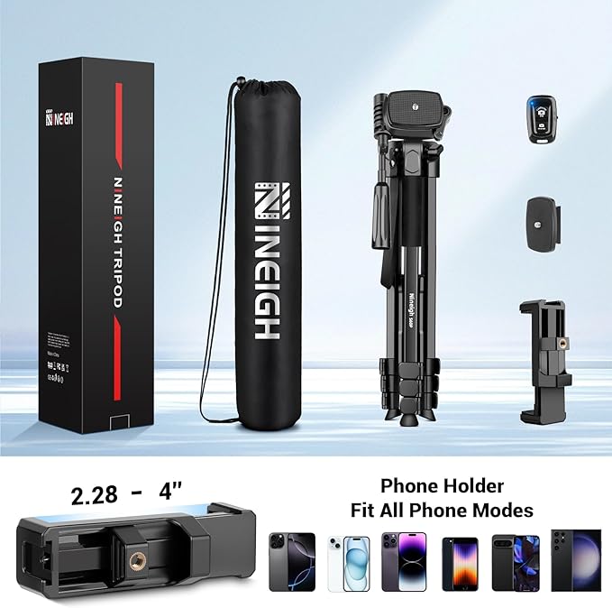 Phone Tripod, 64” Cell Phone Tripod - Image 7